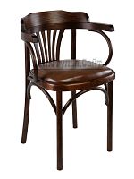 Венский стул с дугами мягкий (к/з коричневый) арт.721404
